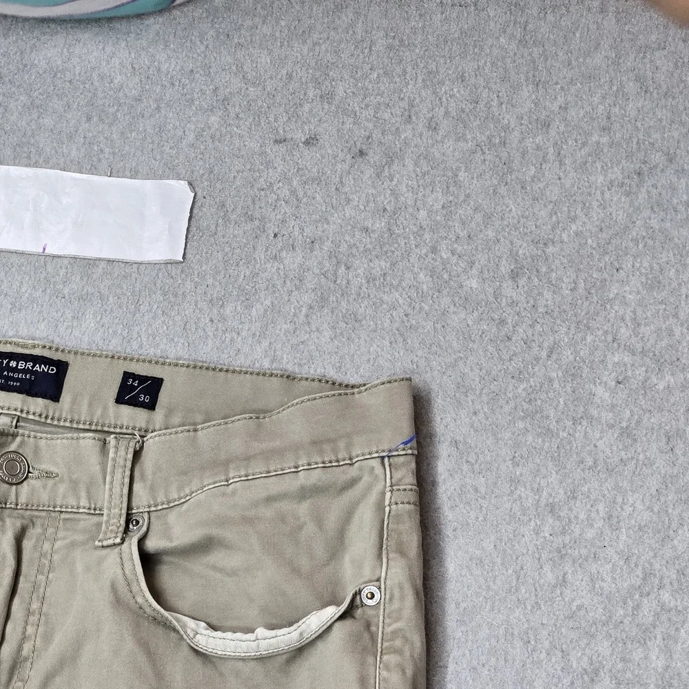 Lucky Brand Men Pants 34X30 Khaki Khakis 121 Slim Straight Button 28